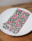 Zucchini Print Napkin / Pink