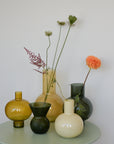 Colourful Glass Vase / Amber Yellow