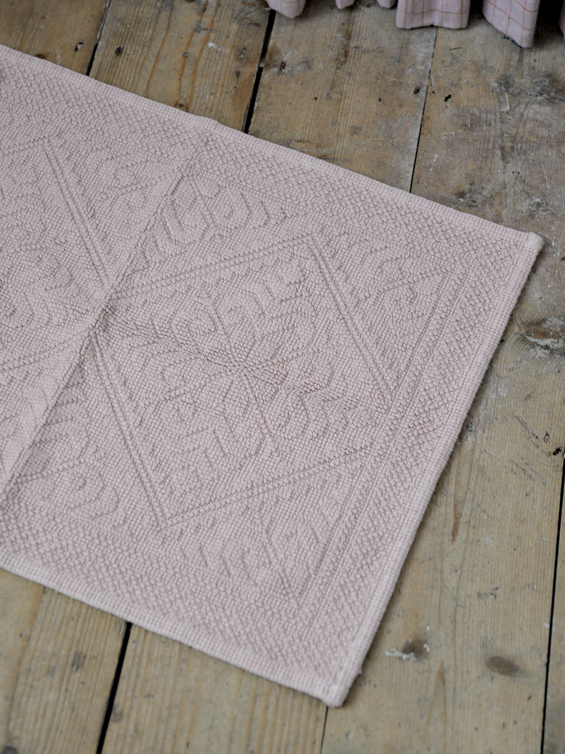 Enzo Cotton Bath Mat / Soft Pink