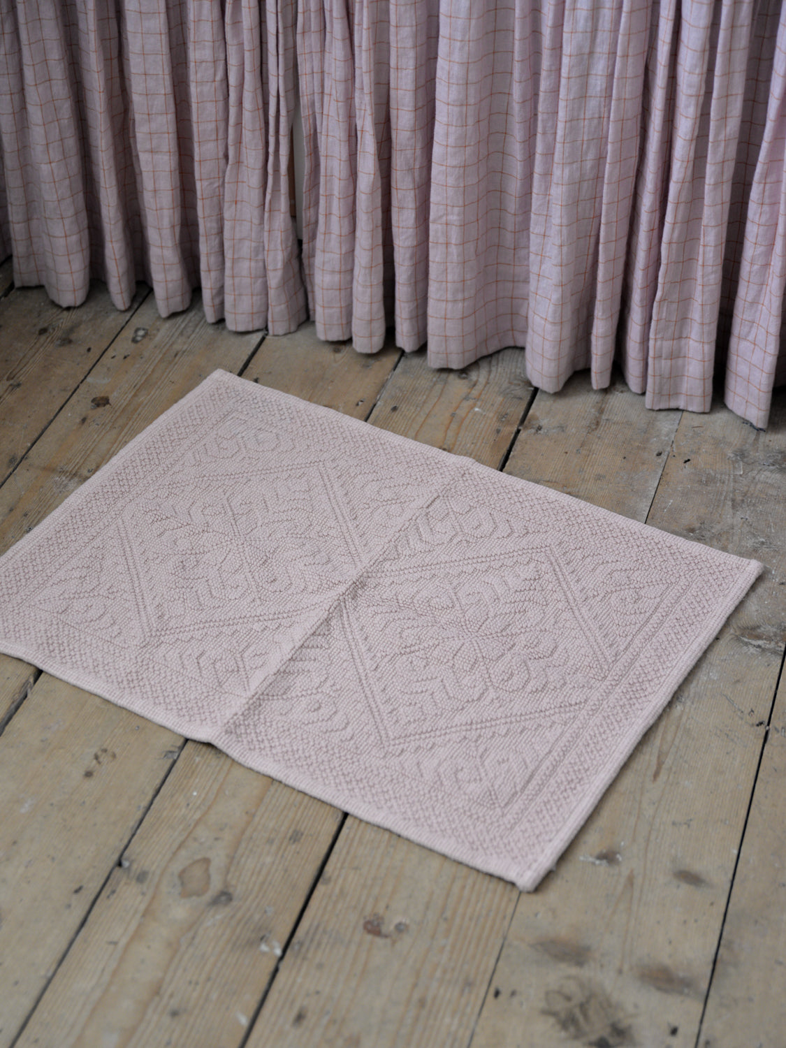 Enzo Cotton Bath Mat / Soft Pink