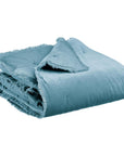 Fara Cotton Velvet Throw 135 x 200 / Acier