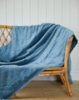 Fara Cotton Velvet Throw 135 x 200 / Acier