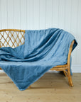 Fara Cotton Velvet Throw 135 x 200 / Acier