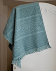 Jacquard Floral Hand Towel / Grey Green