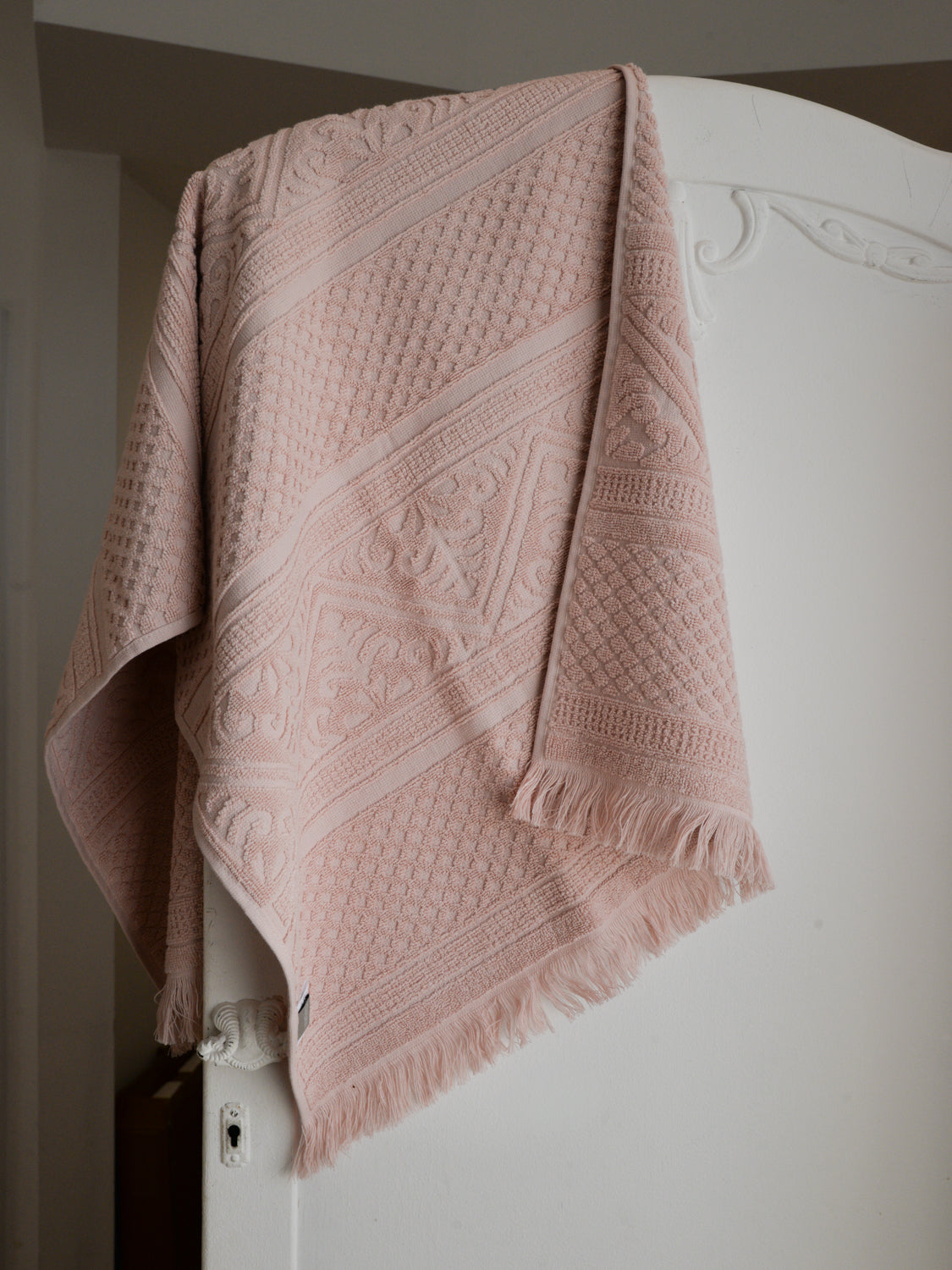 Jacquard Hand Towel / Soft Pink