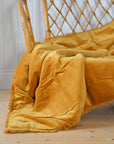 Cotton Velvet Throw 135 x 200 / Saffron