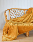 Cotton Velvet Throw 135 x 200 / Saffron