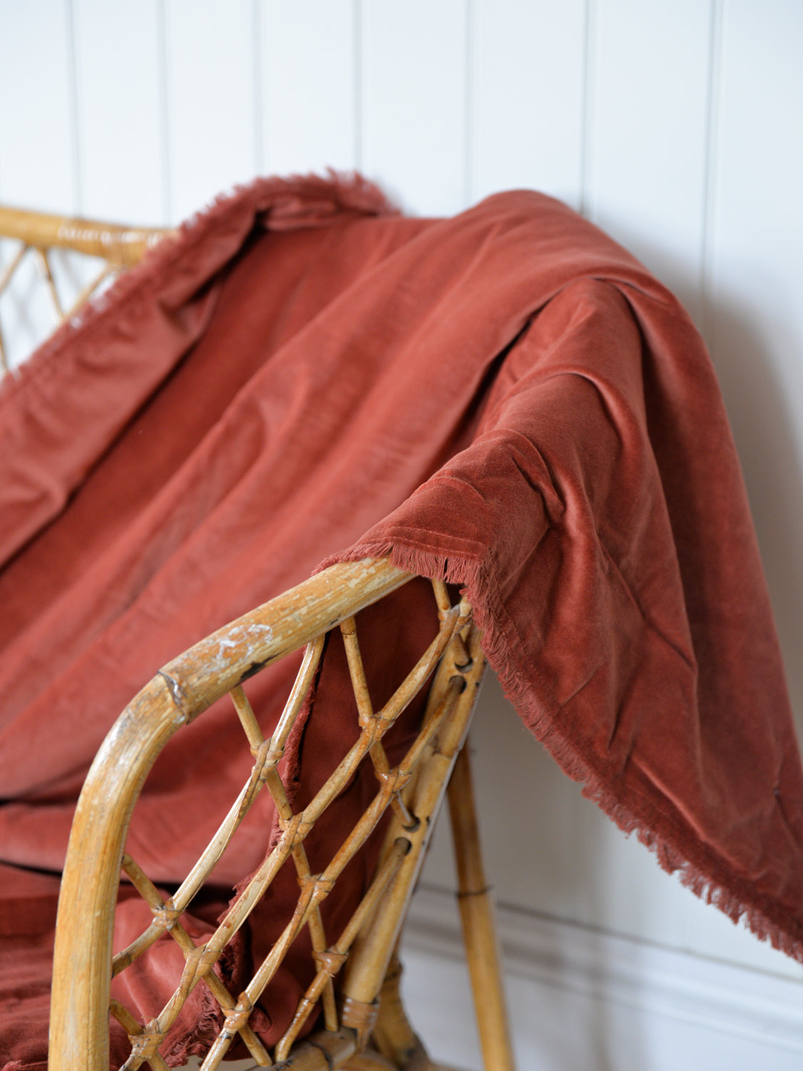 Fara Cotton Velvet Throw 135 x 200 / Sienna