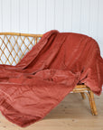 Fara Cotton Velvet Throw 135 x 200 / Sienna