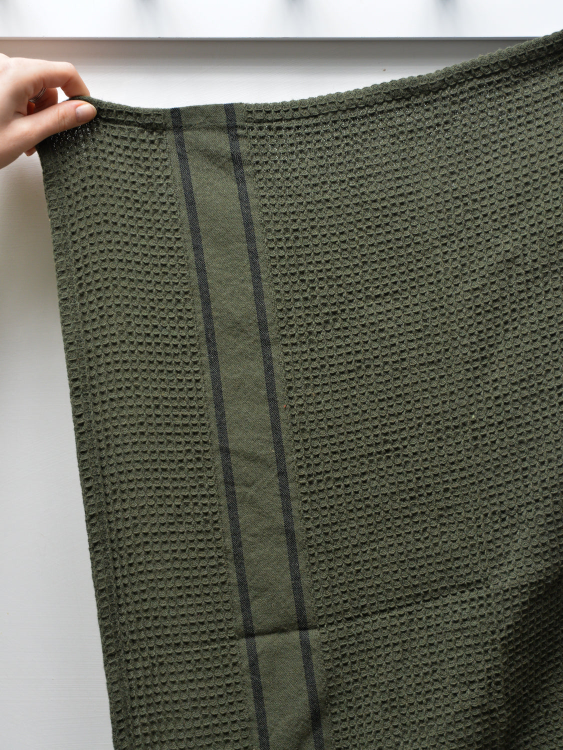 Recycled Tea Towel / Olive