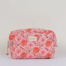 Floral Zip Washbag / Vintage Pink
