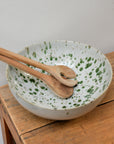 Amanda Porcelain Serving Bowl / Speckled Green