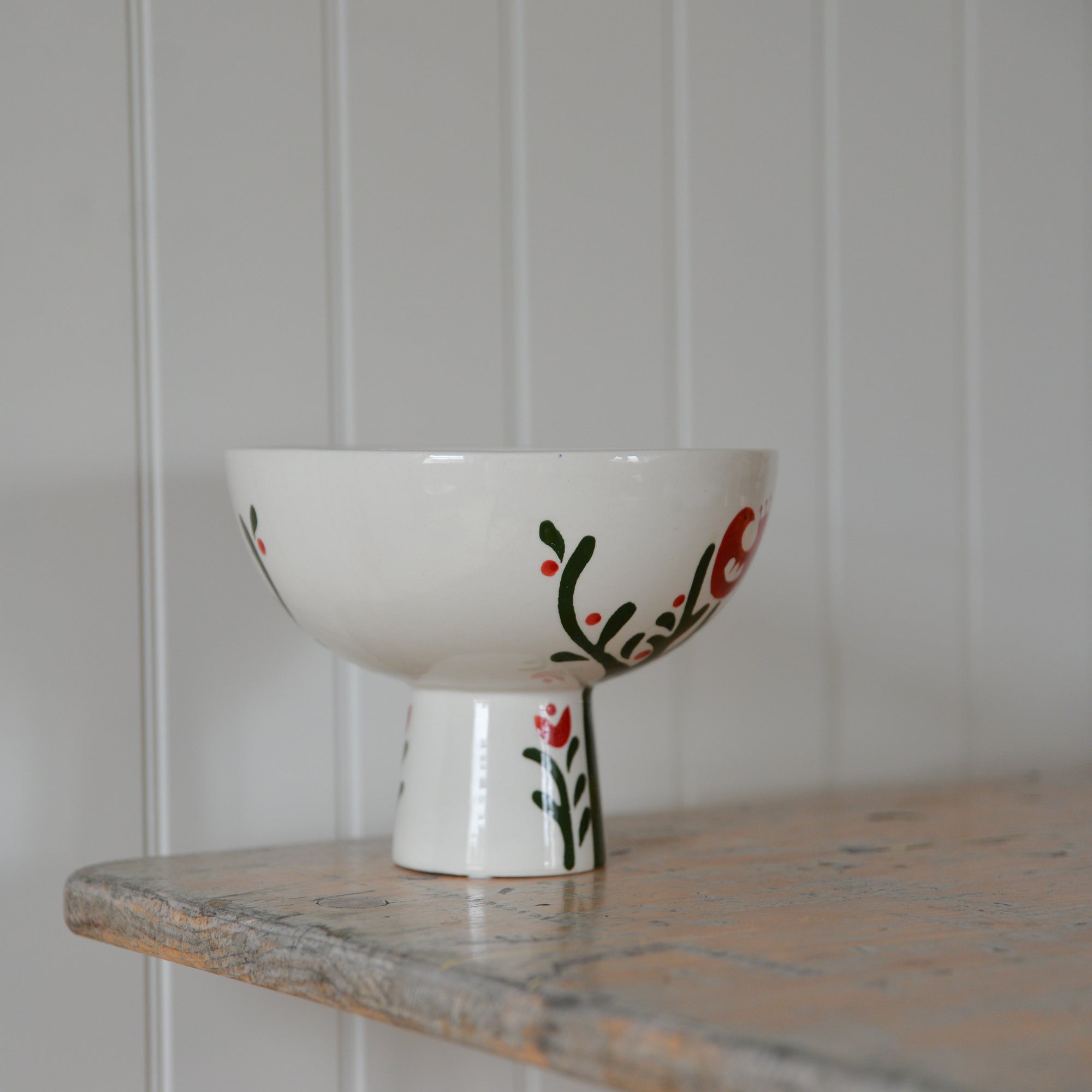 Donya Floral Pedestal Planter