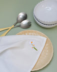 Floral Embroidered Napkin