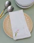 Floral Embroidered Napkin