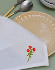 Floral Embroidered Napkin