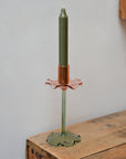Glass Flower Candle Holder / Tall