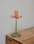 Glass Flower Candle Holder / Tall