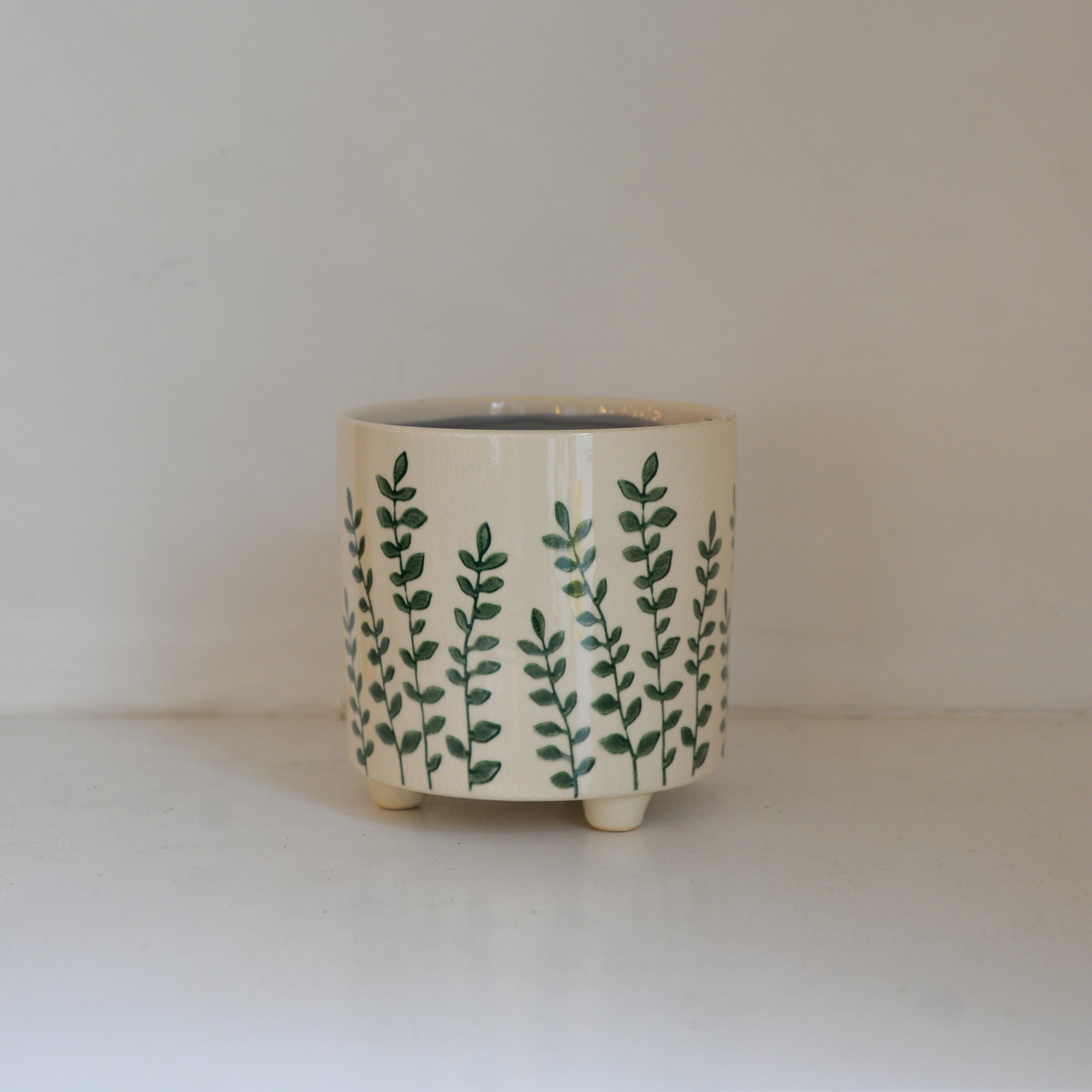 Haga Glazed Plant Pots Green / Various Sizes