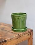Lykke Glazed Plant Pot / Green