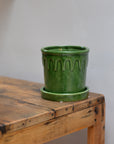 Lykke Glazed Plant Pot / Green