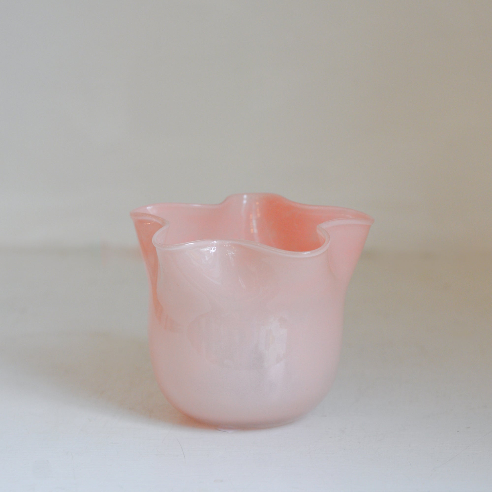 Short Glass Floral Vase / Various Colours