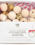 Wooden Beads Natural Wreath Kit
