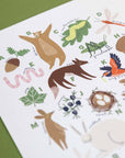 Woodland Alphabet Print / A3