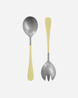 Stainless Steel Salad Servers / Yellow