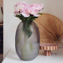 Load image into Gallery viewer, Hubsch Balloon Smokey Grey Large Dimpled Texture Glass Vase