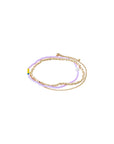Pilgrim Energetic Purple Bracelet 3-in-1 in Gold