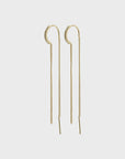 Pilgrim Blossom Crystal Chain Earring in Gold/Silver
