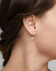 Quartz Chakra Crystal Gold Hoop Earrings