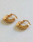Primrose Fluid Metal Tiny Hoop Earrings