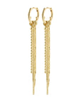Pilgrim Nur Chain Fringe Hoop Earrings in Gold