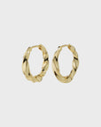 Pilgrim Taffy Large Swirl Hoop Earrings in Gold
