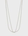 Pilgrim 2-in-1 Recycled Leaf Necklace in Gold or Silver