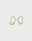 Pilgrim Alberte Organic Shape Hoop Earrings in Gold or Silver
