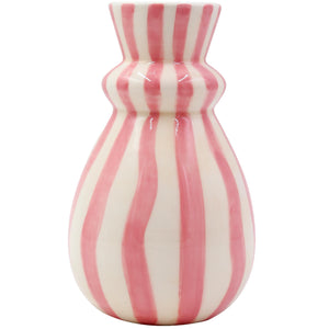 Carolina Pink Stripe Vase