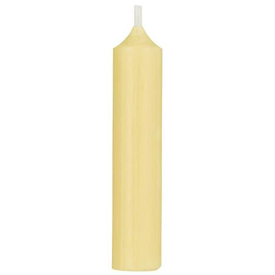 Set of Five Dinner Candles / Yellow