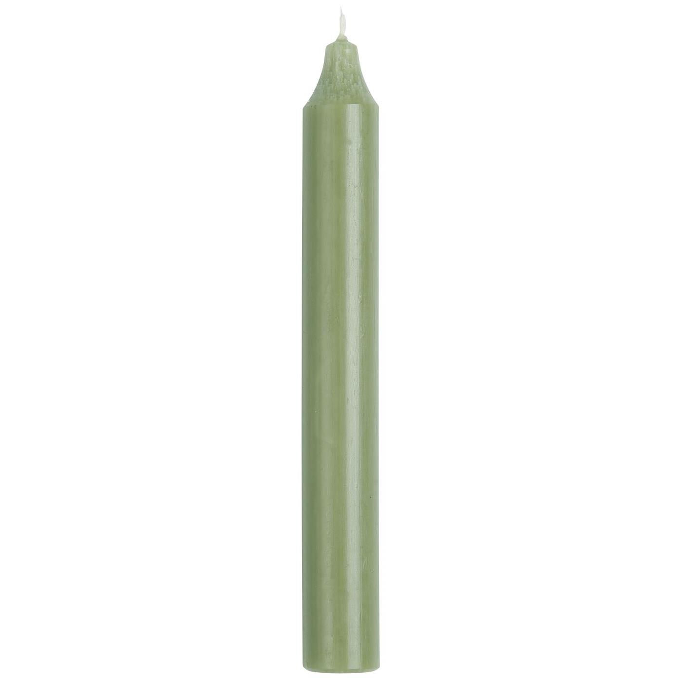 Single Rustic Candle / Spring Green