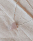 Pilgrim Chakra Rose Quartz Necklace Silver-plated