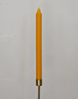 Single Tall Rustic Dinner Candle / Saffron