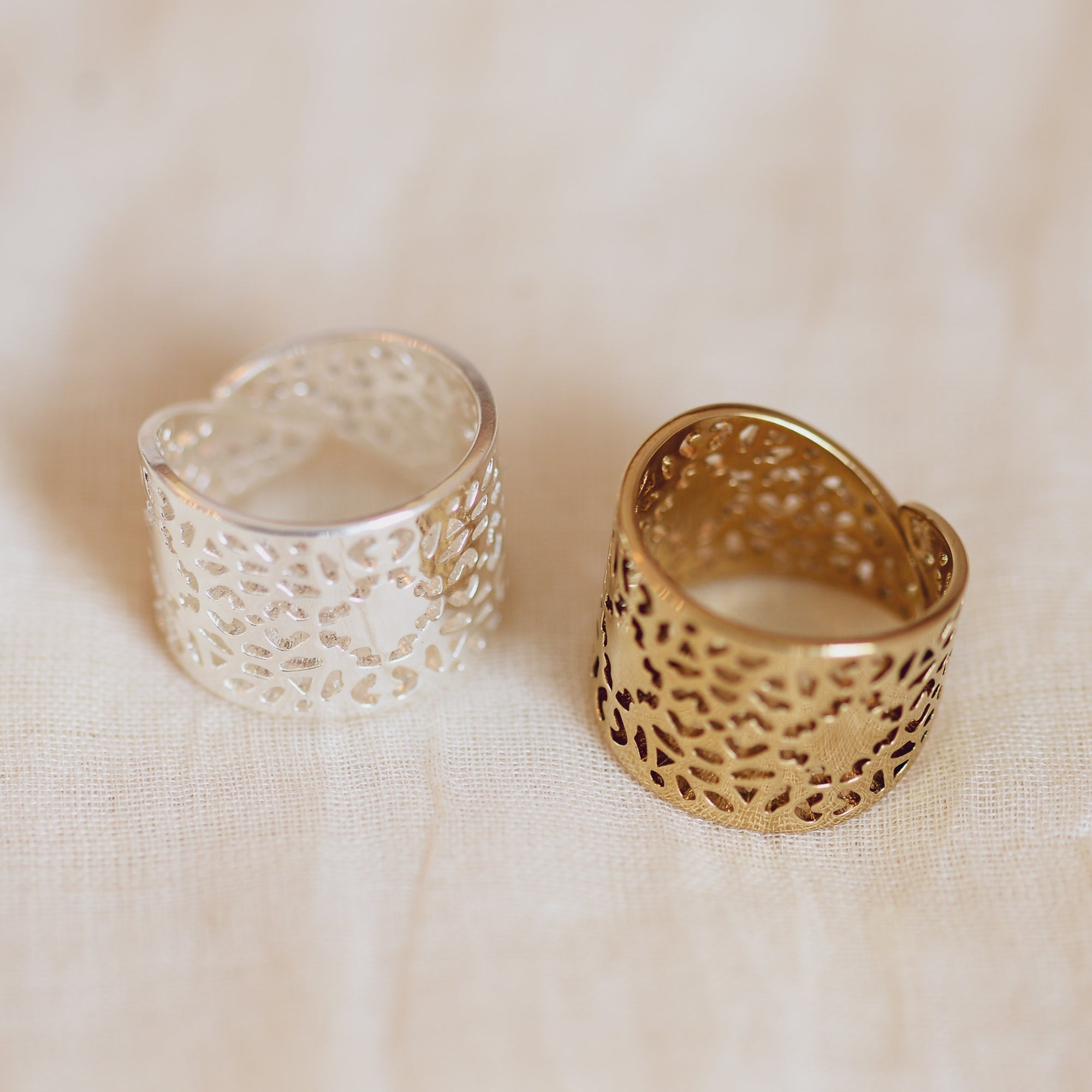 Pilgrim Carol Wide Filigree Ring