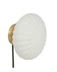 Hubsch Brass and Opal Wall Lamp