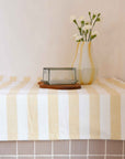 OYOY Living Striped Tablecloth Vanilla