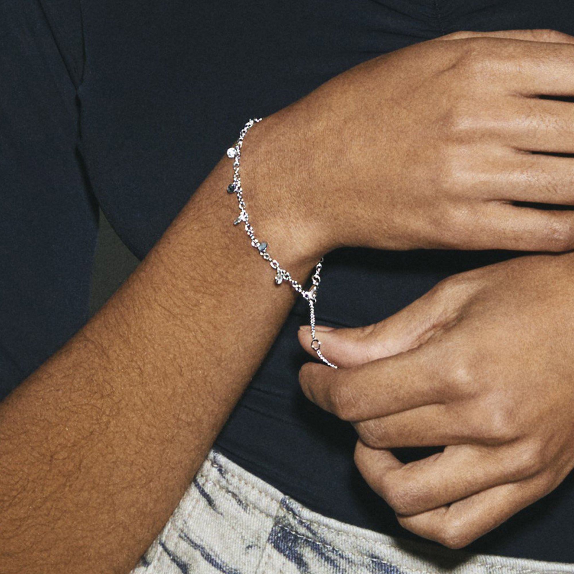 Panna Silver Plated Small Charm Bracelet