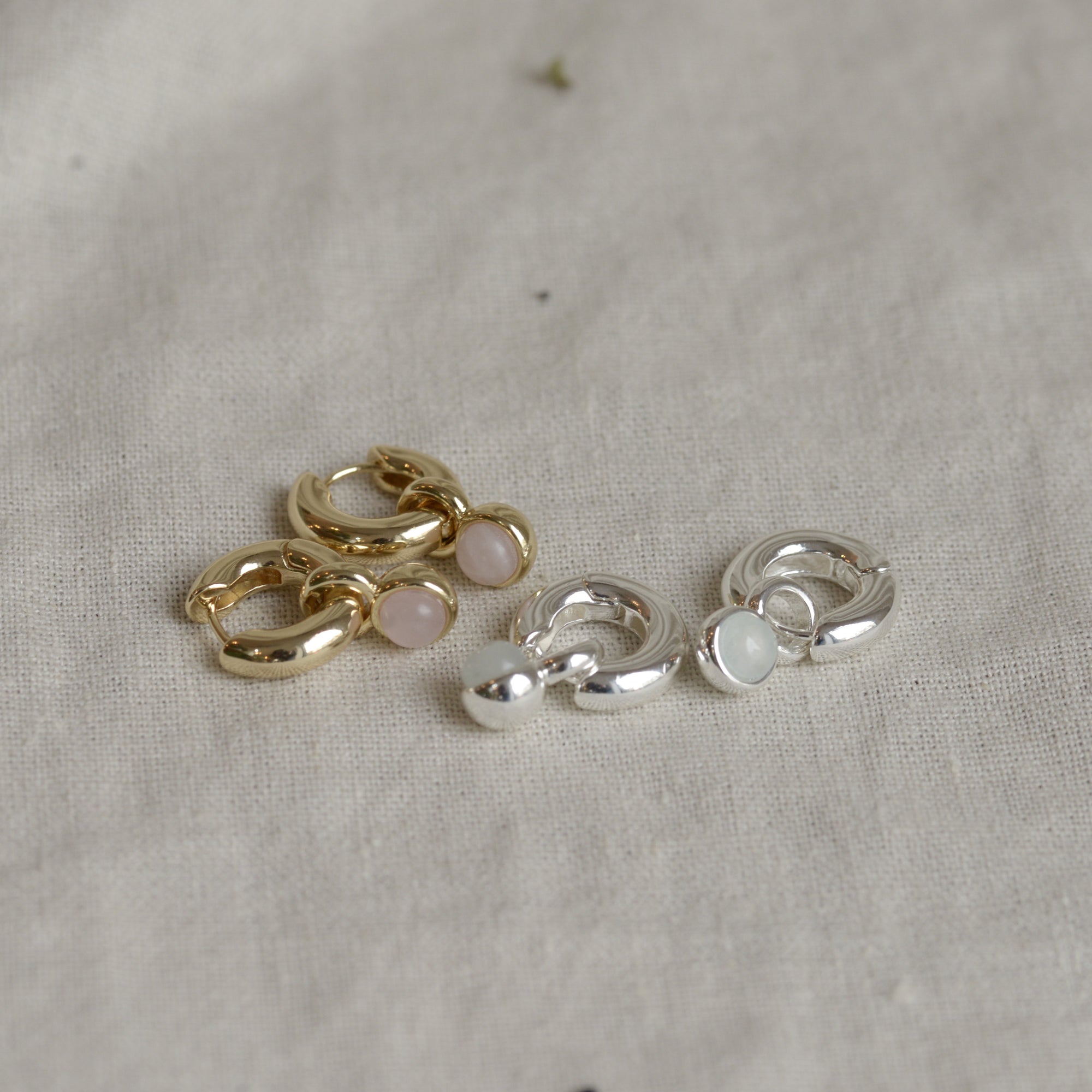 Pilgrim Gemstone Hoop Earrings