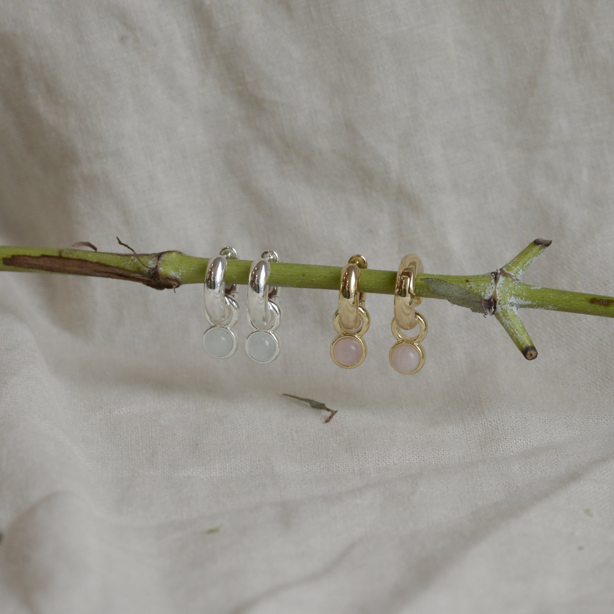 Pilgrim Gemstone Hoop Earrings