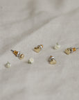 Pilgrim Heart Stud Earrings Set of Two